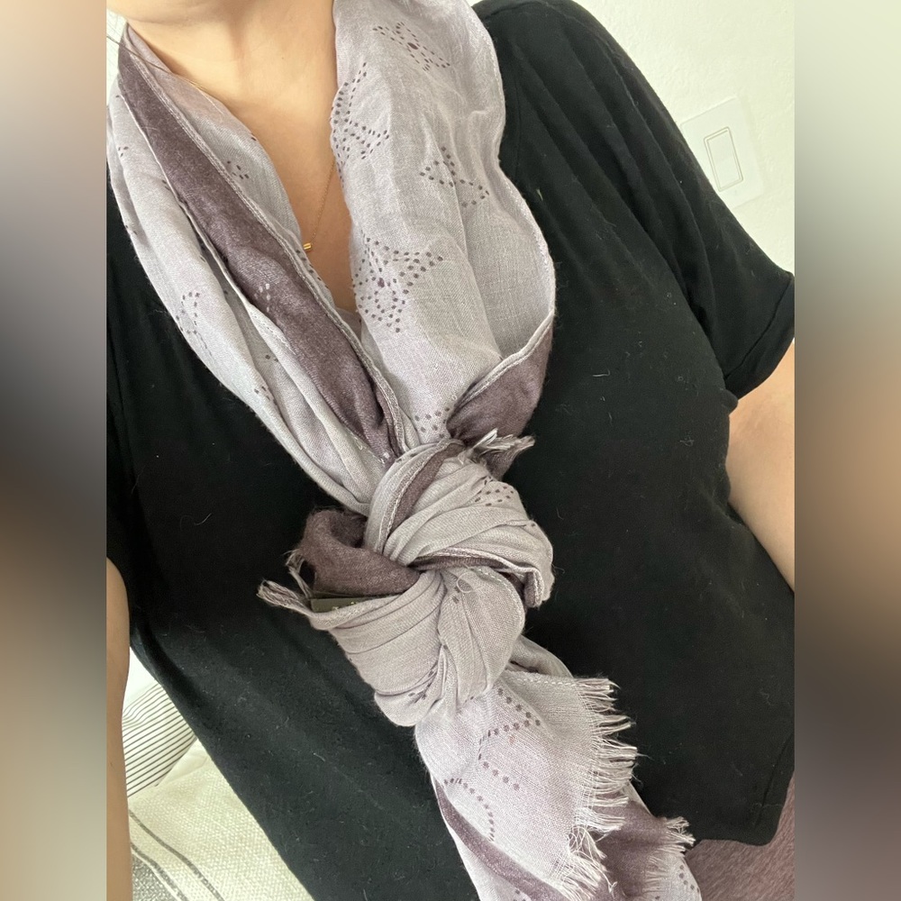 Louis Vuitton Purple Monogrammed Stole/Scarf